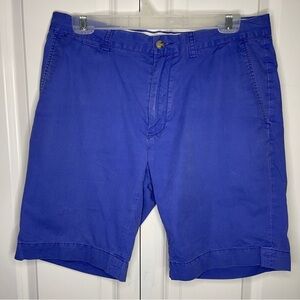 Polo Ralph Lauren Size 32 Royal Blue Pima Cotton Blend Shorts Chino Preppy Retro